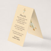 Traditionele katholieke begrafenis Jesus Prayer Ca Visitekaartje (Achterkant)