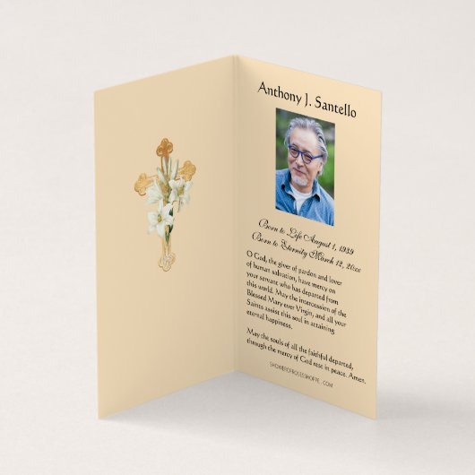 Traditionele katholieke begrafenis Jesus Prayer Ca Visitekaartje (Binnen)