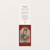 Traditionele katholieke begrafenismeester Mary Pra Visitekaartje (Buitenkant ongevouwen)