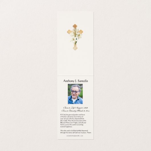 Traditionele katholieke begrafenismeester Mary Pra Visitekaartje (Binnenkant ongevouwen)