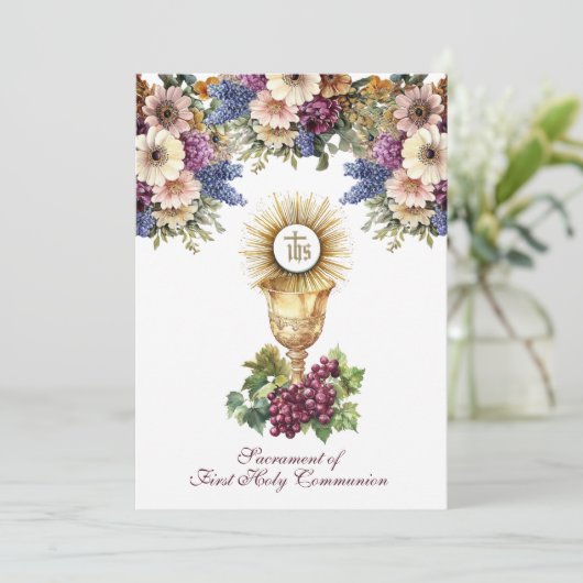 Traditionele katholieke bloemstuk voor de Heilige  Kaart (Staand voorkant)