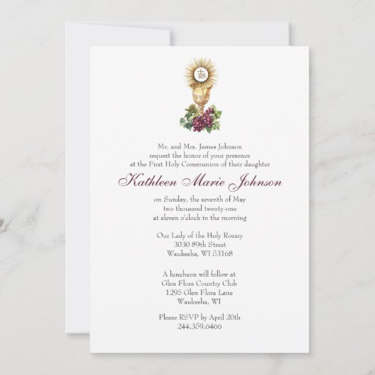 Traditionele katholieke bloemstuk voor de Heilige  Kaart (Achterkant)