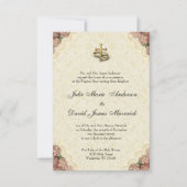 Traditionele katholieke bruid bruidegom kaart (Achterkant)