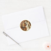 Traditionele katholieke bruidbruinbruidbruinbruids ronde sticker (Envelop)