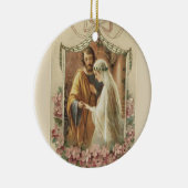Traditionele katholieke bruidegom Maagd Mary Keramisch Ornament (Rechts)