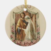 Traditionele katholieke bruidegom Maagd Mary Keramisch Ornament (Voorkant)