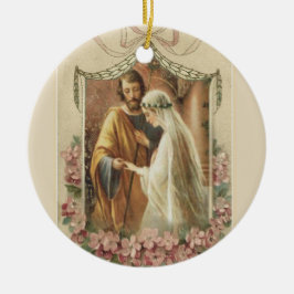 Traditionele katholieke bruidegom Maagd Mary Keramisch Ornament