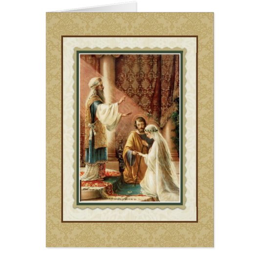 Traditionele katholieke bruiloft Gold Damask (Voorkant)