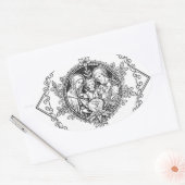 Traditionele katholieke bruiloft Heilige Familie Ovale Sticker (Envelop)