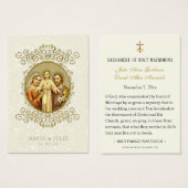 Traditionele katholieke bruiloft Heilige Kaart (Voorkant /achterkant)