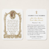 Traditionele katholieke bruiloft Heilige Kaart (Voorkant /achterkant)