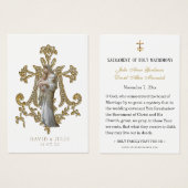 Traditionele katholieke bruiloft Heilige Kaart (Voorkant /achterkant)