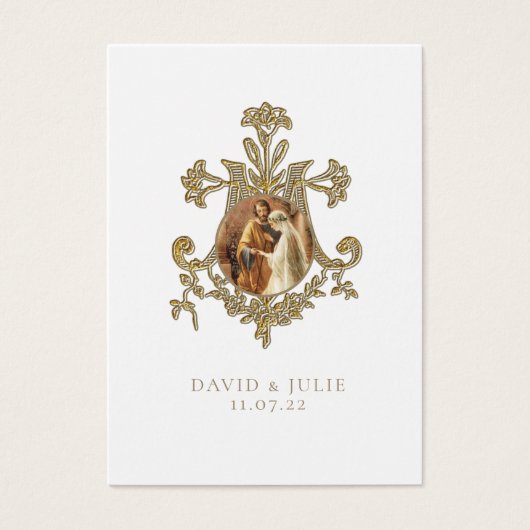 Traditionele katholieke bruiloft Heilige Kaart (Voorkant)