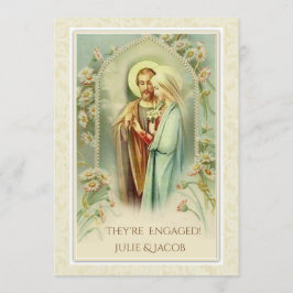 Traditionele Katholieke bruiloft Verloving Bruids Kaart