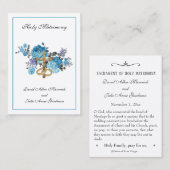 Traditionele katholieke bruiloft voor de heilige k visitekaartje (Voorkant / Achterkant)