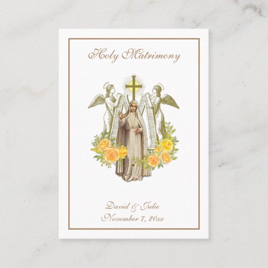 Traditionele katholieke bruiloft voor de heilige k visitekaartje (Voorkant)
