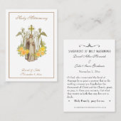 Traditionele katholieke bruiloft voor de heilige k visitekaartje (Voorkant / Achterkant)