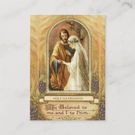 Traditionele katholieke bruiloft voor de heilige k visitekaartje (Voorkant)