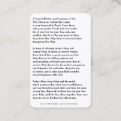 Traditionele katholieke bruiloft voor de heilige k visitekaartje (Achterkant)