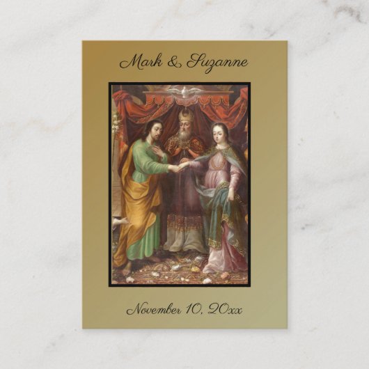 Traditionele katholieke bruiloft voor de heilige k visitekaartje (Voorkant)