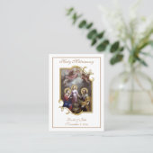 Traditionele katholieke bruiloft voor de heilige k visitekaartje (Staand voorkant)