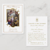Traditionele katholieke bruiloft voor de heilige k visitekaartje (Voorkant / Achterkant)