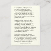 Traditionele katholieke bruiloft voor de heilige k visitekaartje (Achterkant)