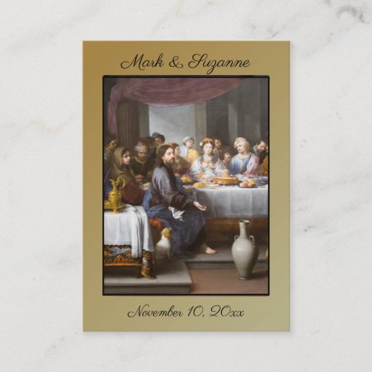 Traditionele katholieke bruiloft voor de heilige k visitekaartje (Voorkant)