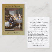 Traditionele katholieke bruiloft voor de heilige k visitekaartje (Voorkant / Achterkant)