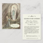 Traditionele katholieke bruiloft voor de heilige k visitekaartje (Voorkant / Achterkant)