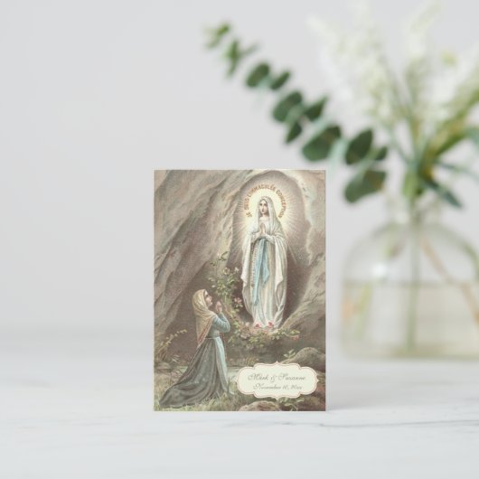 Traditionele katholieke bruiloft voor de heilige k visitekaartje (Staand voorkant)