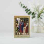 Traditionele katholieke bruiloft voor de heilige k visitekaartje (Staand voorkant)