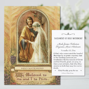 Traditionele katholieke bruiloft voor de heilige k visitekaartje