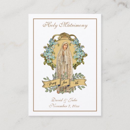 Traditionele katholieke bruiloft voor de heilige k visitekaartje (Voorkant)