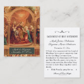 Traditionele katholieke bruiloft voor de heilige k visitekaartje (Voorkant / Achterkant)