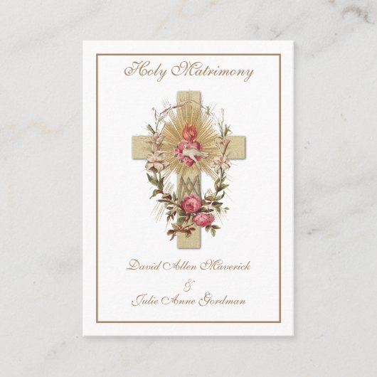 Traditionele katholieke bruiloft voor de heilige k visitekaartje (Voorkant)