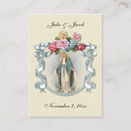 Traditionele katholieke bruiloft voor de heilige k visitekaartje (Voorkant)