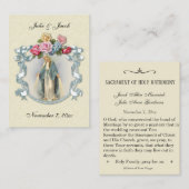 Traditionele katholieke bruiloft voor de heilige k visitekaartje (Voorkant / Achterkant)