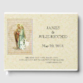 Traditionele katholieke bruiloft zonder maagd Mary Gastenboek