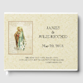 Traditionele katholieke bruiloft zonder maagd Mary Gastenboek