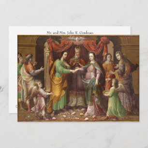 Traditionele Katholieke Christelijke bruiloft uitn Kaart