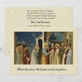 Traditionele Katholieke Christelijke bruiloft uitn Kaart (Voorkant / Achterkant)