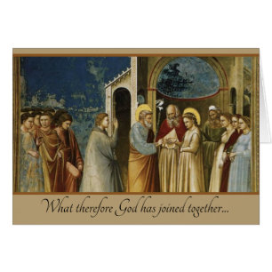 Traditionele katholieke Christelijke trouwkaart