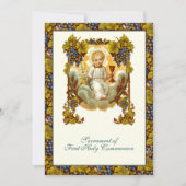 Traditionele katholieke Eerste Heilige Communie Je Kaart (Voorkant)