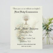 Traditionele katholieke Eerste Heilige Communie Kaart (Staand voorkant)