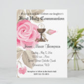 Traditionele katholieke Eerste Heilige Communie Kaart (Staand voorkant)