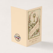 Traditionele katholieke Eerste Heilige Communie Visitekaartje (Buitenkant)