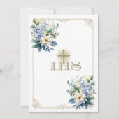 Traditionele katholieke Floral van de Heilige Comm Kaart (Voorkant)