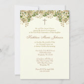 Traditionele katholieke Floral van de Heilige Comm Kaart (Achterkant)