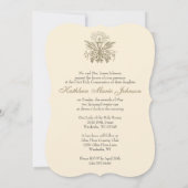 Traditionele katholieke Floral van de Heilige Comm Kaart (Achterkant)